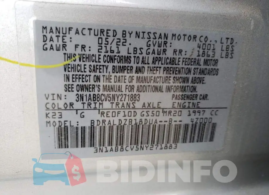 3N1AB8CV5NY271883 Photo# 12