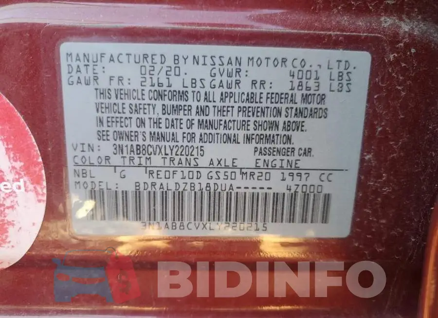 3N1AB8CVXLY220215 Photo# 12