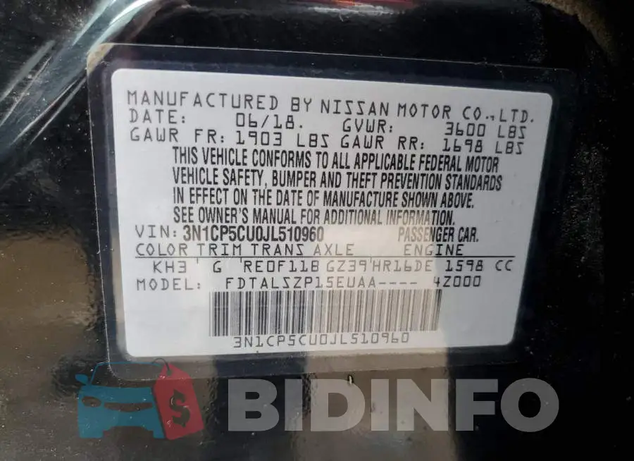 3N1CP5CU0JL510960 Photo# 12