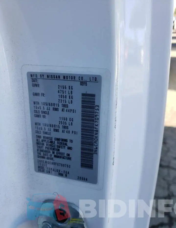 3N6CM0KN8FK709753 Photo# 12