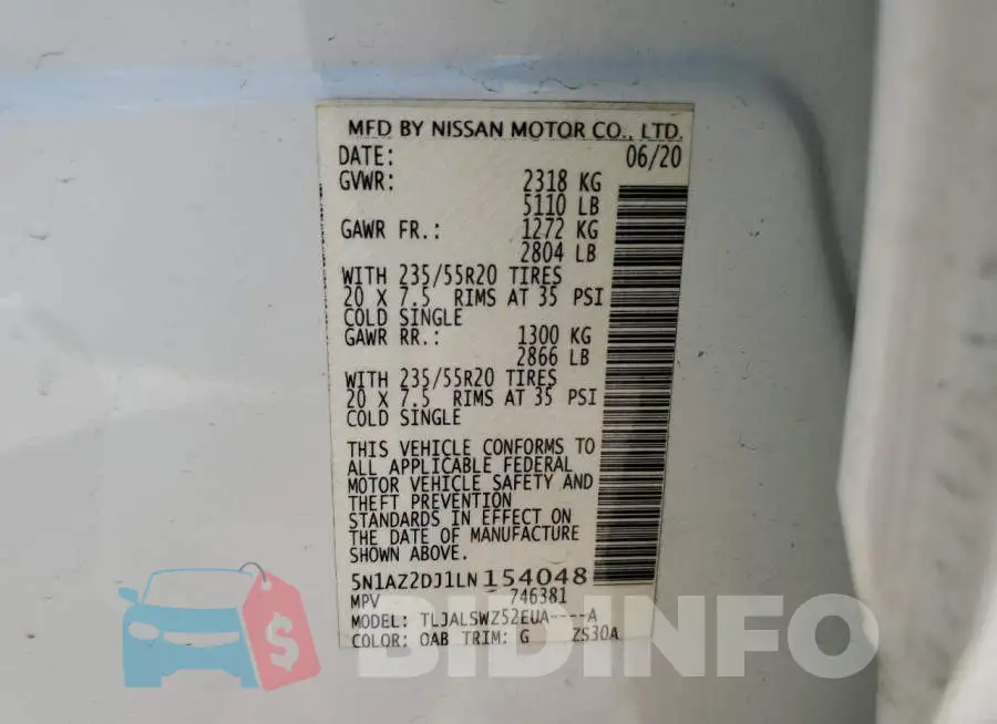 5N1AZ2DJ1LN154048 Photo# 13