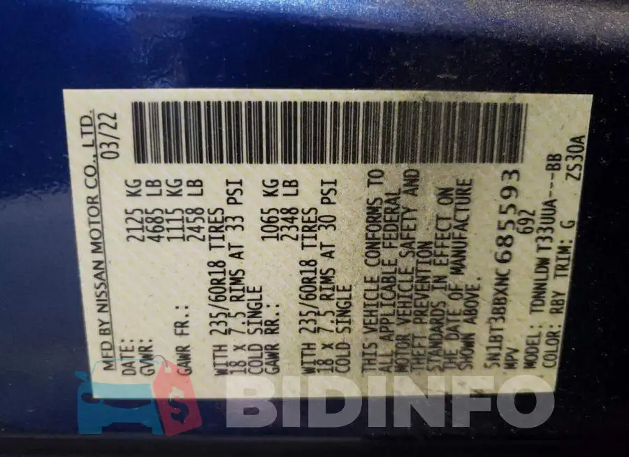 5N1BT3BBXNC685593 Photo# 13