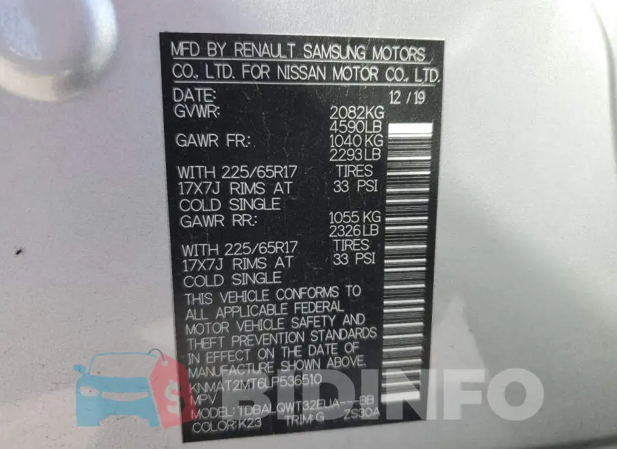 KNMAT2MT6LP536510 Photo# 14