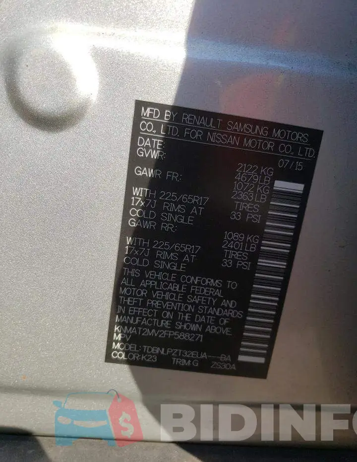 KNMAT2MV2FP588271 Photo# 10