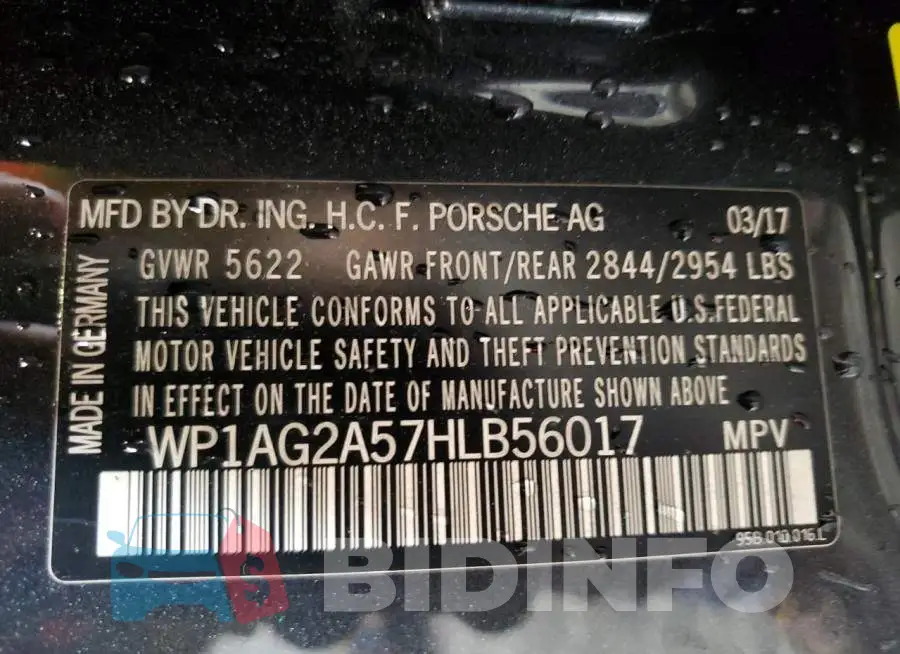 WP1AG2A57HLB56017 Photo# 13