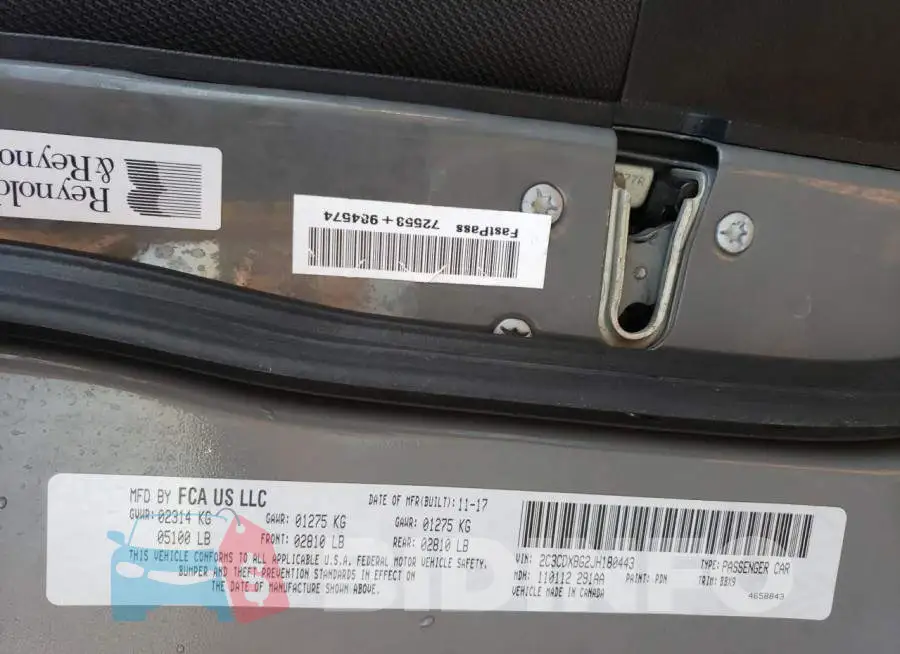 2C3CDXBG2JH180443 Photo# 13