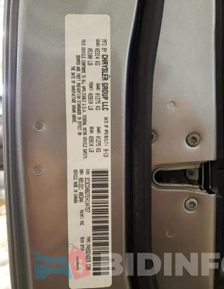2C3CDXBG7EH134757 Photo# 13