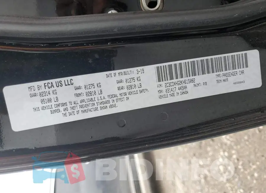 2C3CDXHG2KH615082 Photo# 12