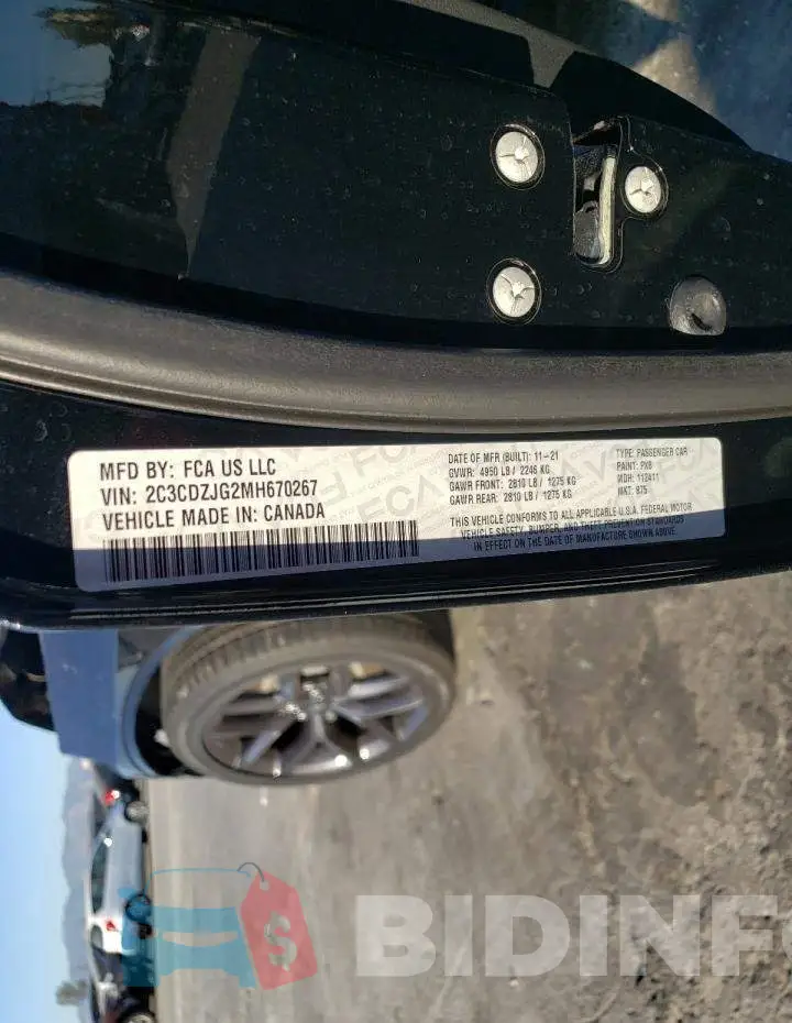 2C3CDZJG2MH670267 Photo# 13