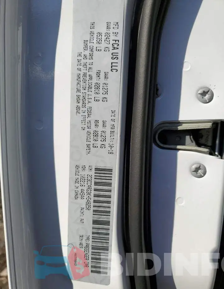 2C3CCARG3KH548250 Photo# 13