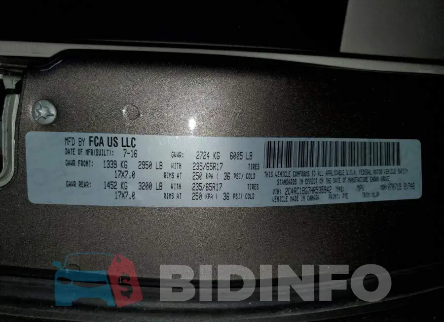 2C4RC1BG7HR535942 Photo# 13