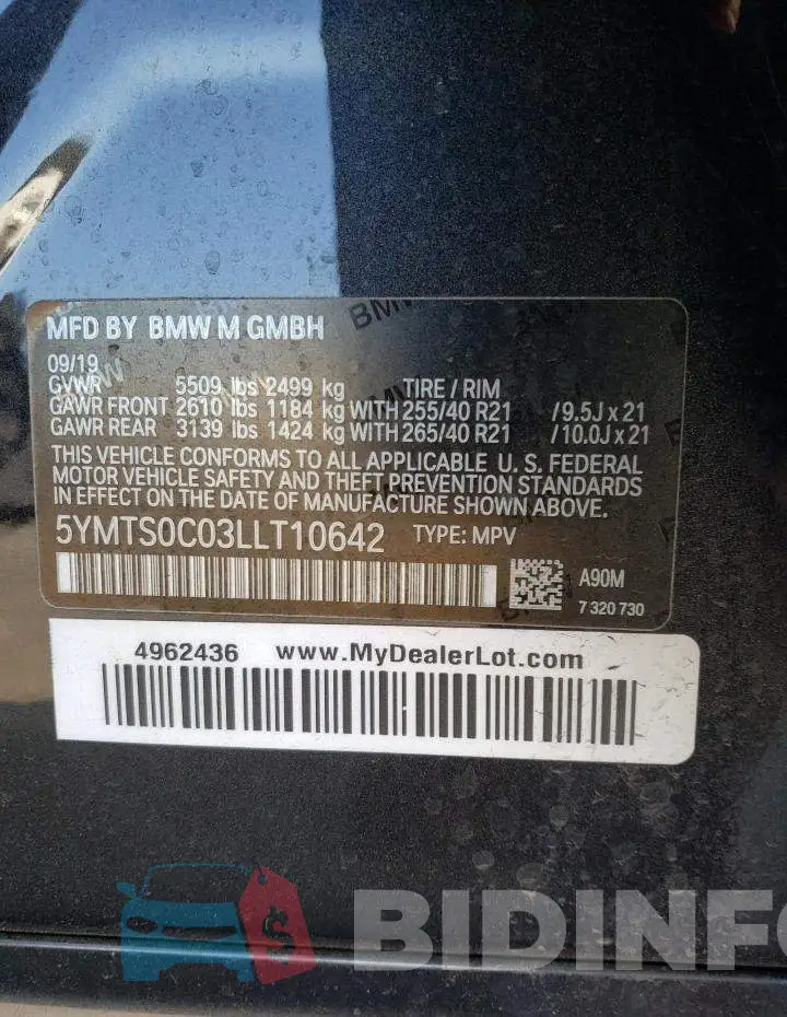 5YMTS0C03LLT10642 Photo# 13