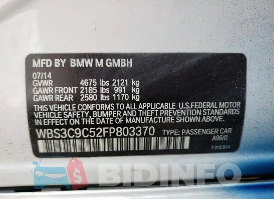 WBS3C9C52FP803370 Photo# 10