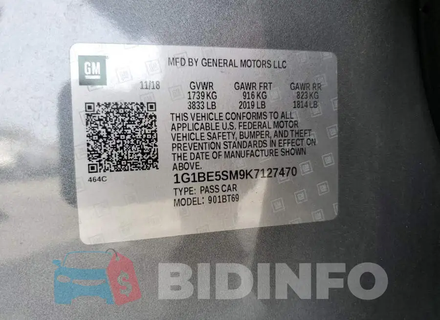1G1BE5SM9K7127470 Photo# 12