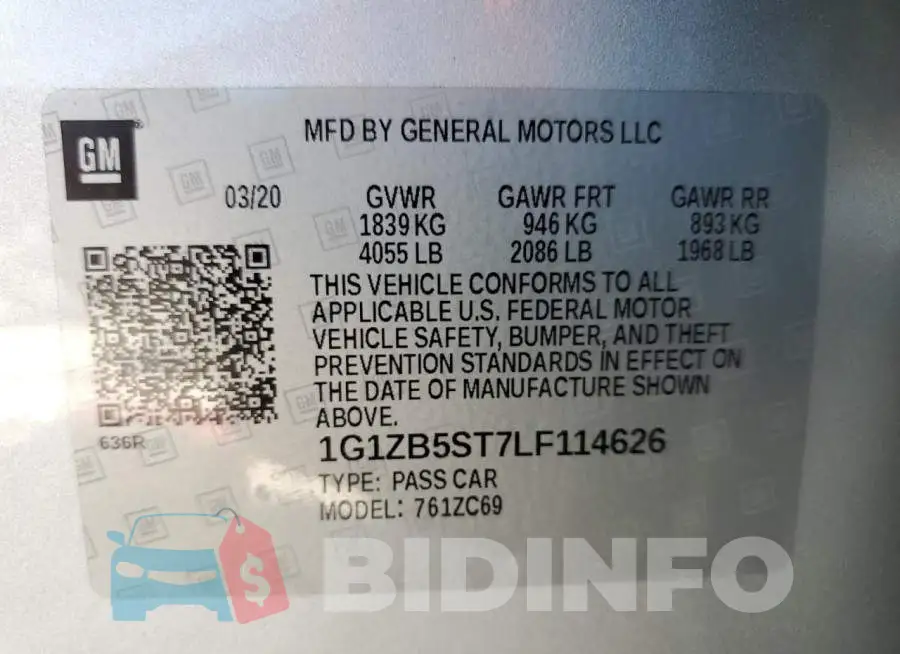 1G1ZB5ST7LF114626 Photo# 12