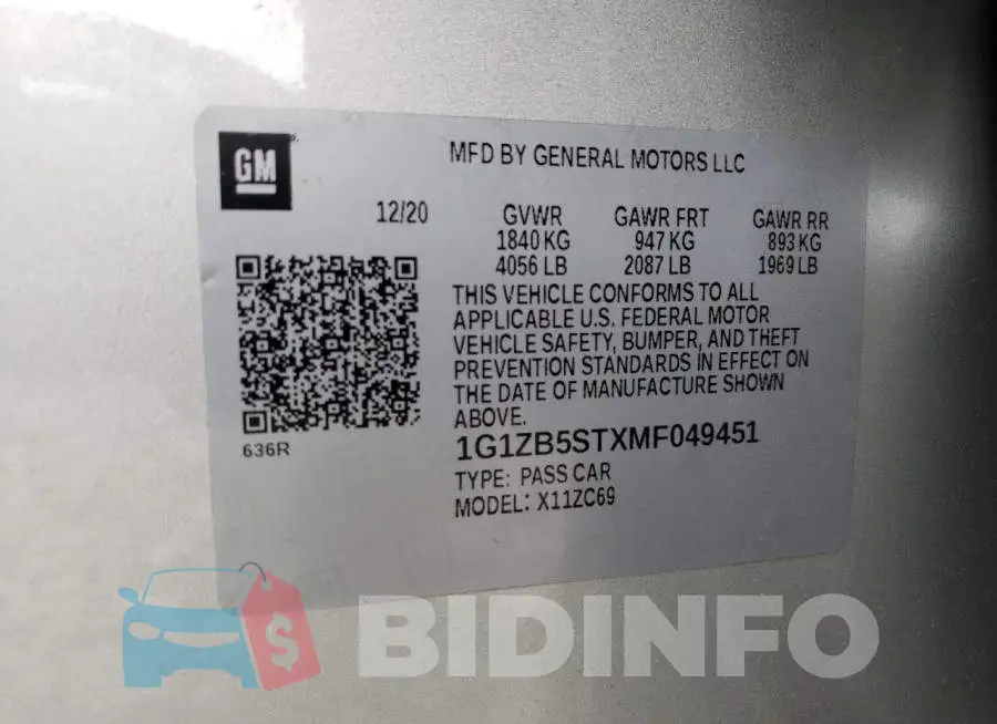 1G1ZB5STXMF049451 Photo# 12