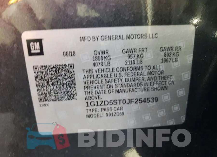 1G1ZD5ST0JF254539 Photo# 10
