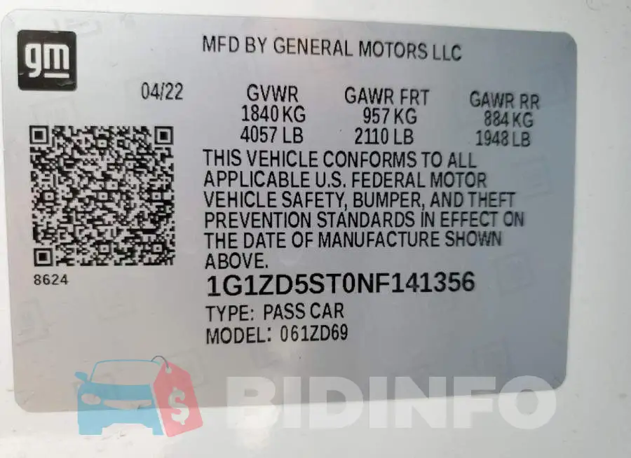 1G1ZD5ST0NF141356 Photo# 12