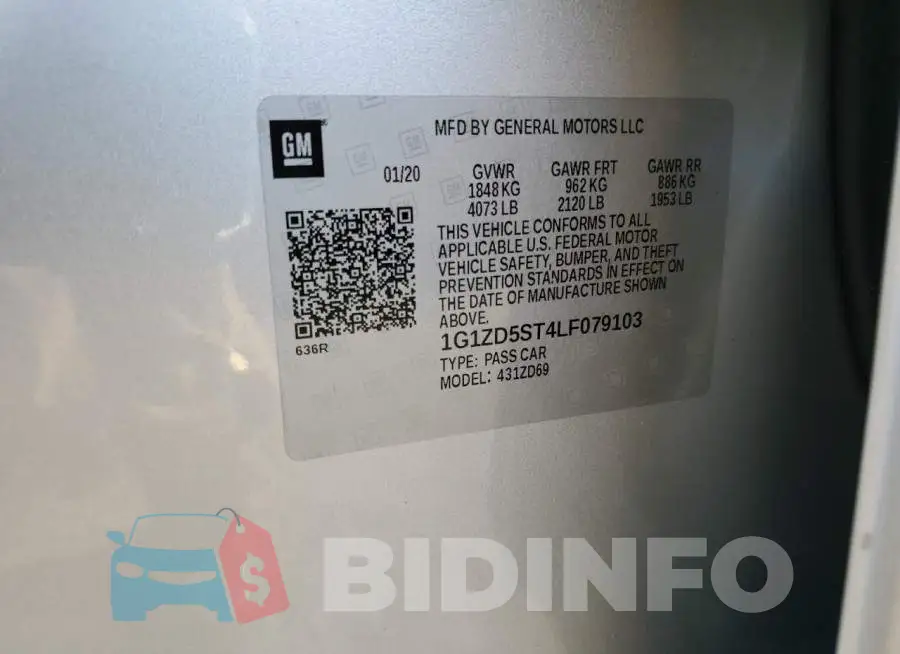 1G1ZD5ST4LF079103 Photo# 12