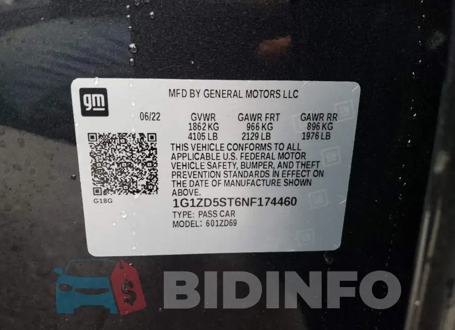 1G1ZD5ST6NF174460 Photo# 13