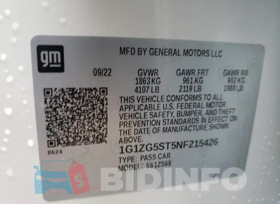 1G1ZG5ST5NF215426 Photo# 12