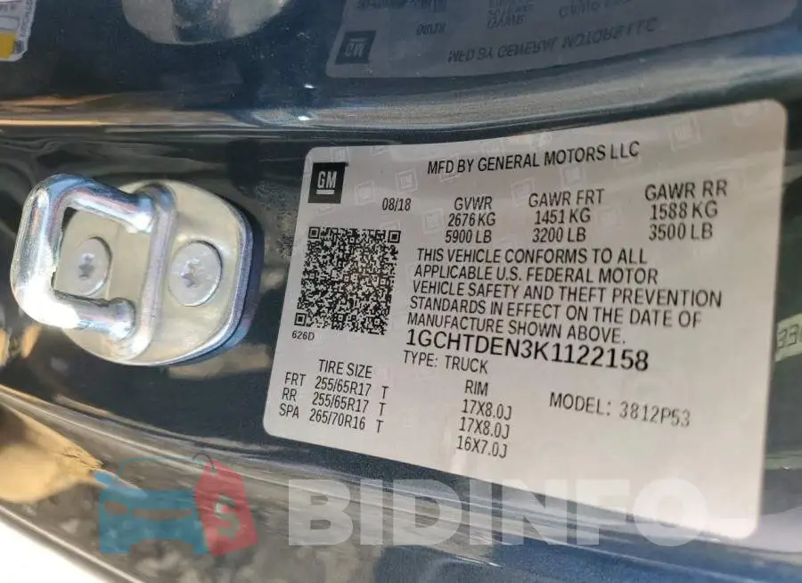 1GCHTDEN3K1122158 Photo# 12