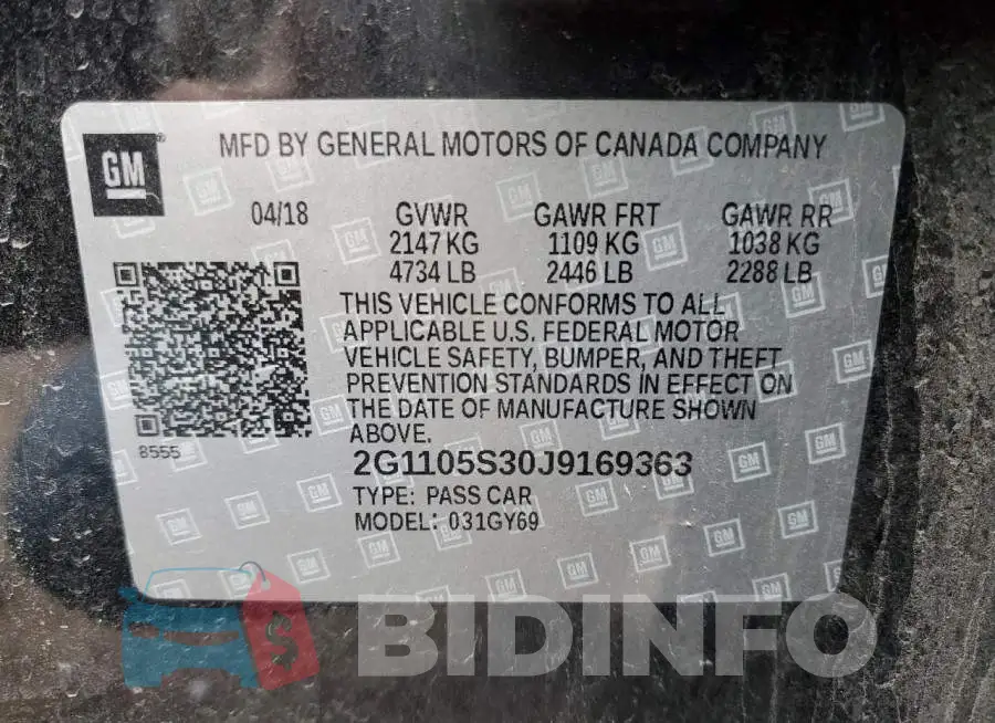 2G1105S30J9169363 Photo# 12