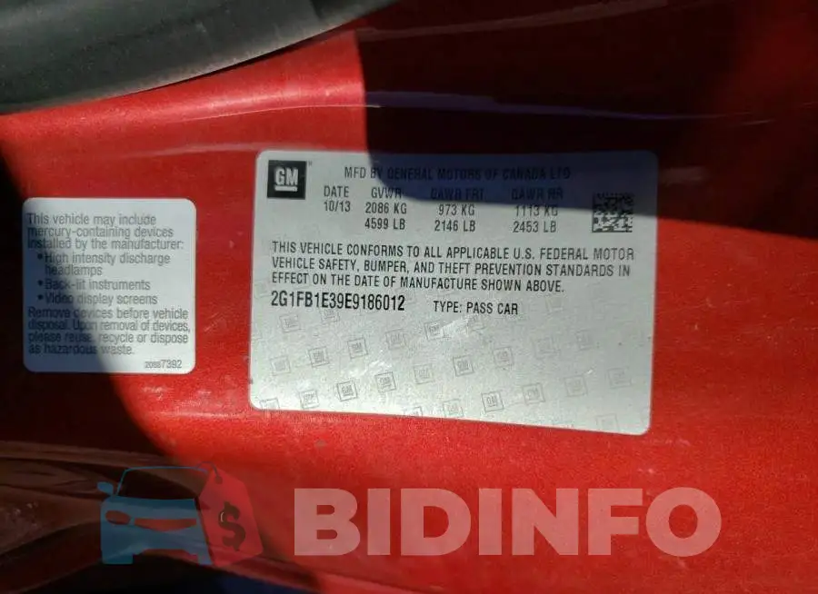 2G1FB1E39E9186012 Photo# 13