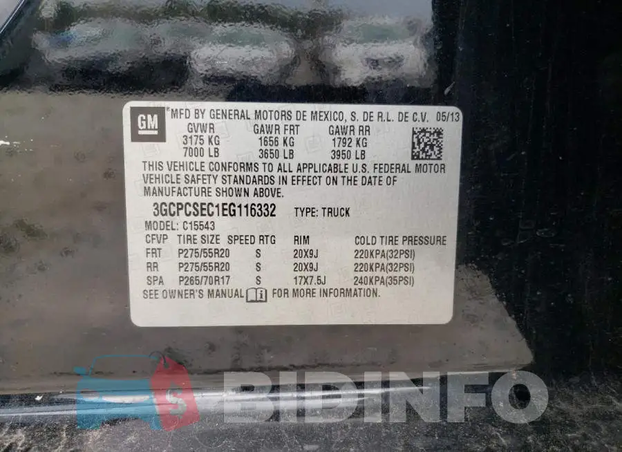 3GCPCSEC1EG116332 Photo# 12