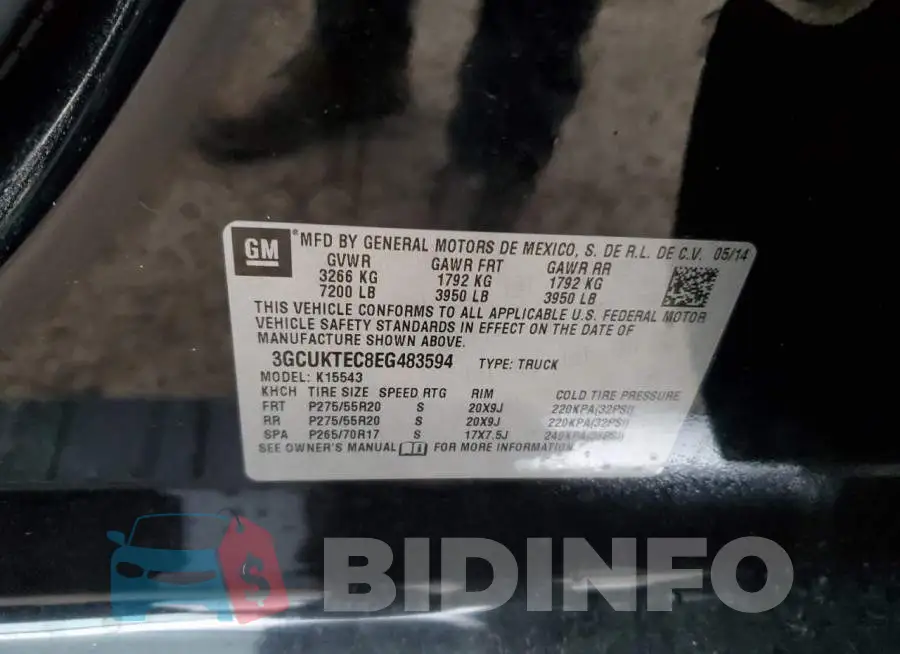 3GCUKTEC8EG483594 Photo# 12