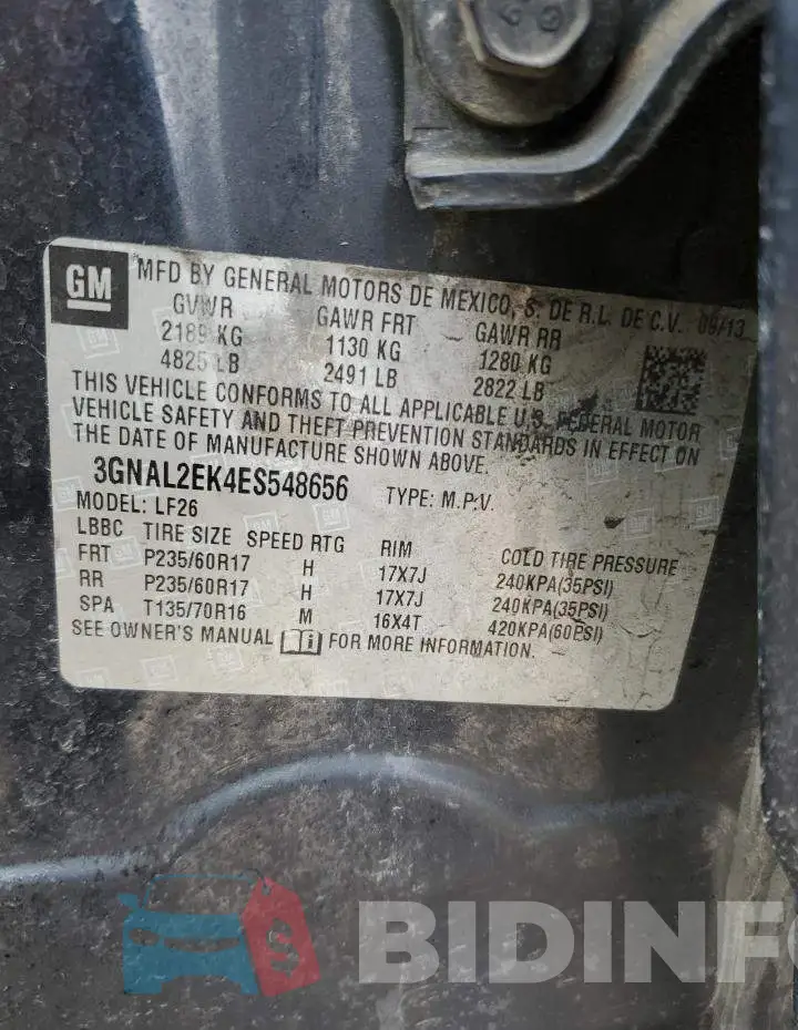 3GNAL2EK4ES548656 Photo# 12
