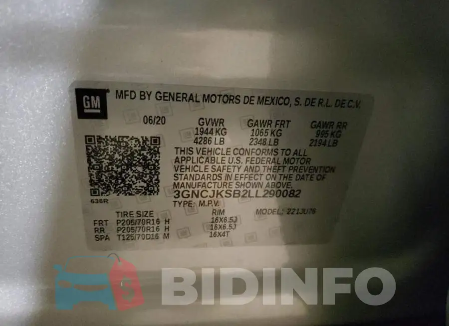 3GNCJKSB2LL290082 Photo# 12