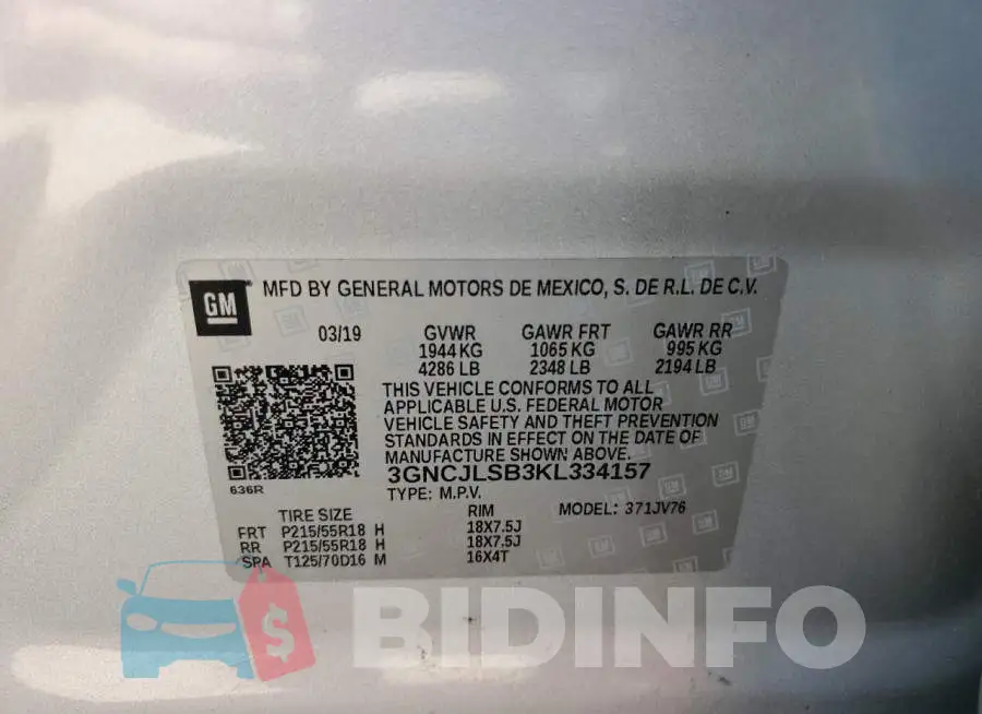 3GNCJLSB3KL334157 Photo# 13