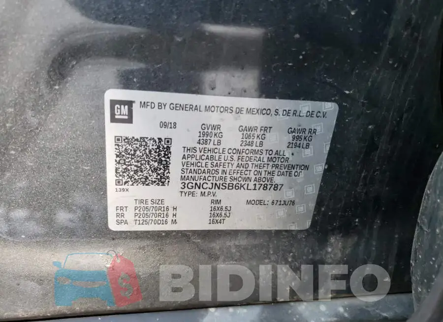 3GNCJNSB6KL178787 Photo# 12