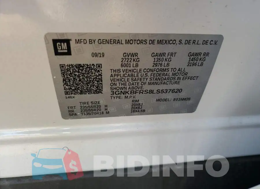 3GNKBFRS8LS537620 Photo# 12