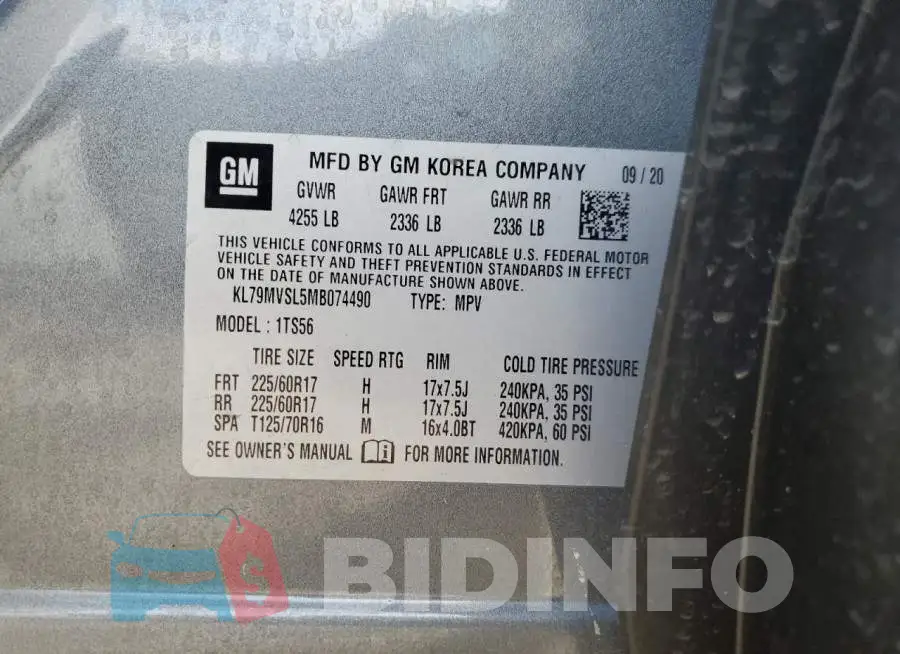 KL79MVSL5MB074490 Photo# 12
