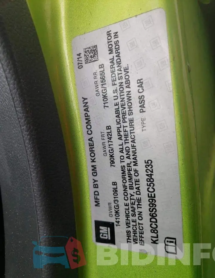 KL8CD6S99EC584235 Photo# 10