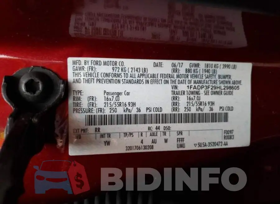 1FADP3F29HL298605 Photo# 12