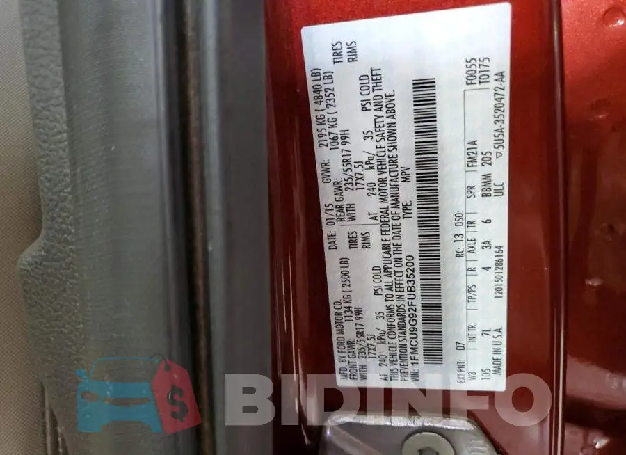 1FMCU9G92FUB35200 Photo# 12