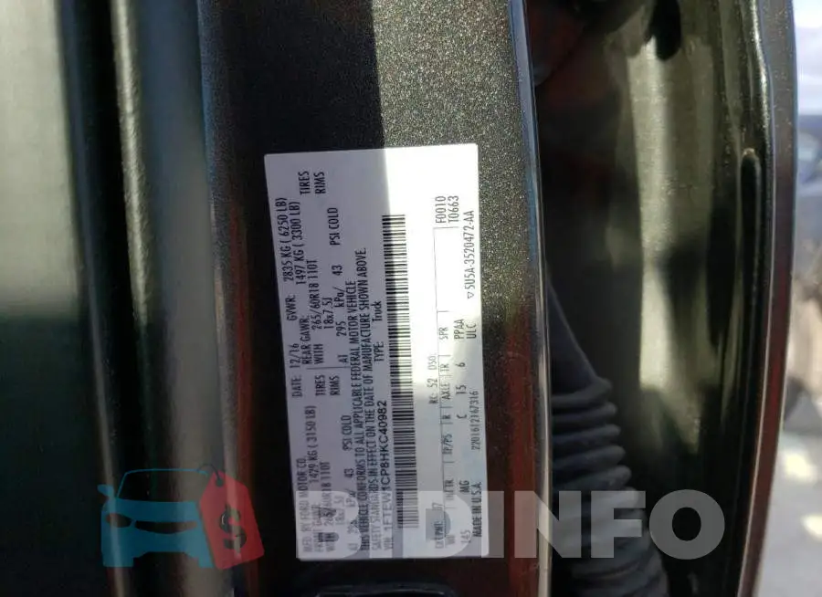 1FTEW1CP8HKC40982 Photo# 12