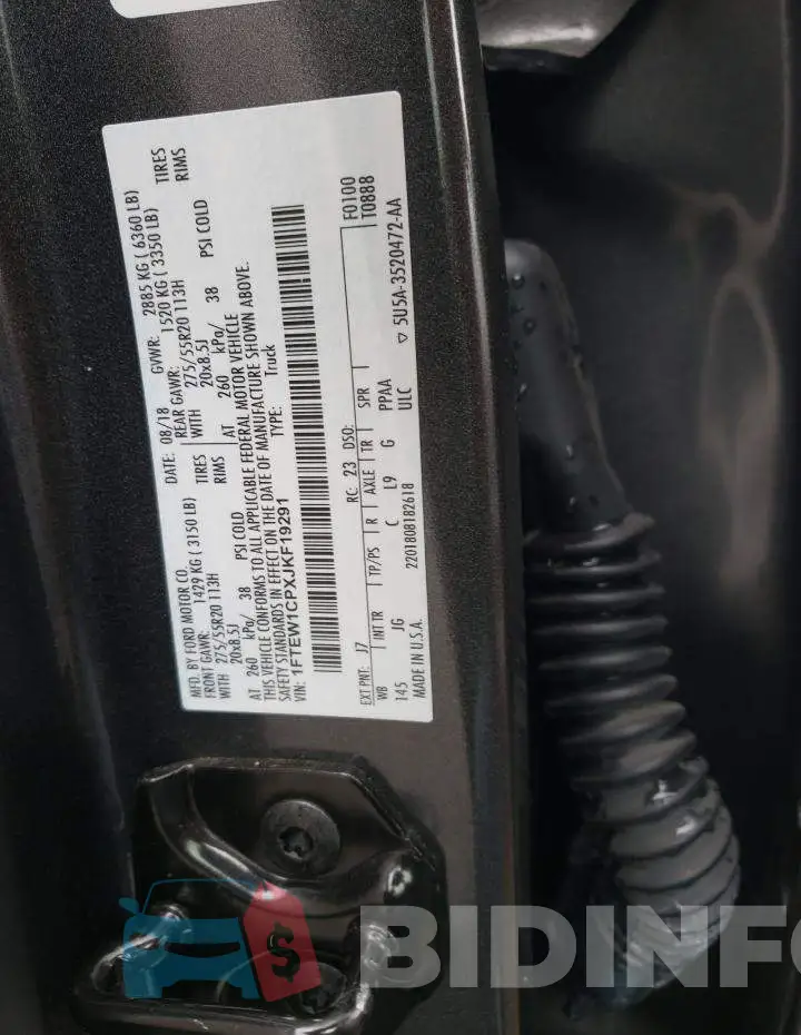 1FTEW1CPXJKF19291 Photo# 12
