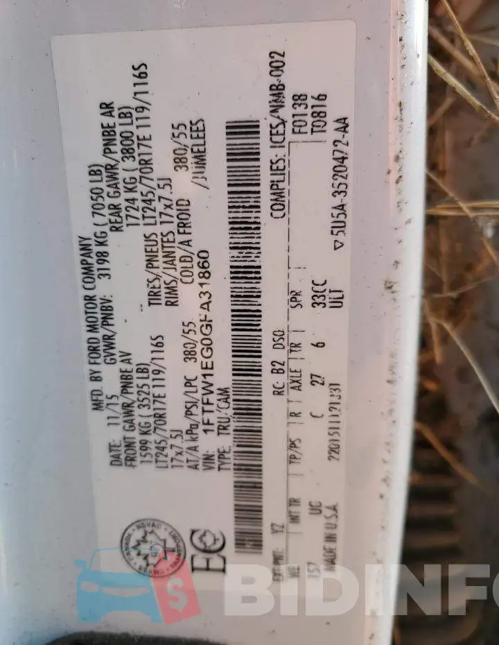 1FTFW1EG0GFA31860 Photo# 12