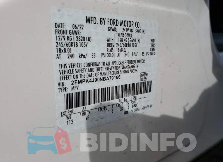 2FMPK4J90NBA79166 Photo# 12