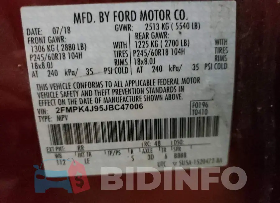 2FMPK4J95JBC47006 Photo# 13