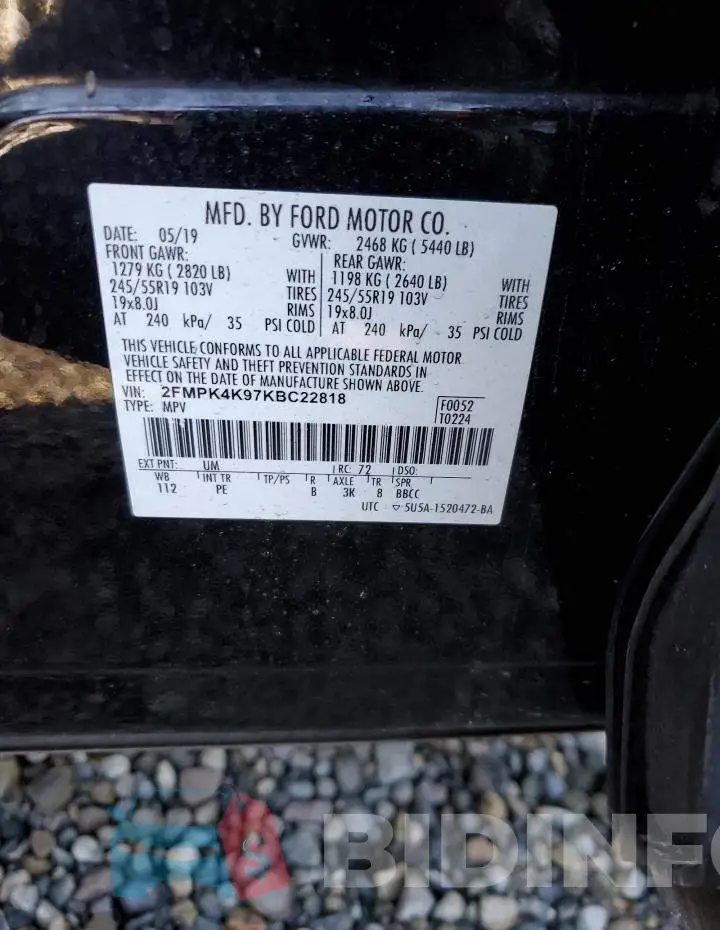 2FMPK4K97KBC22818 Photo# 12