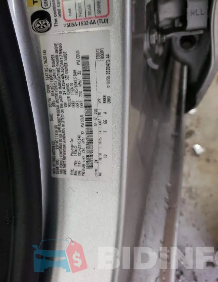 3FADP4BJ5GM178686 Photo# 13