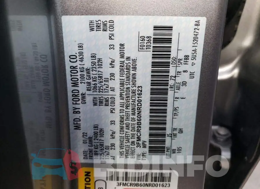 3FMCR9B60NRD01623 Photo# 14