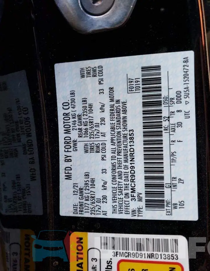 3FMCR9D91NRD13853 Photo# 14