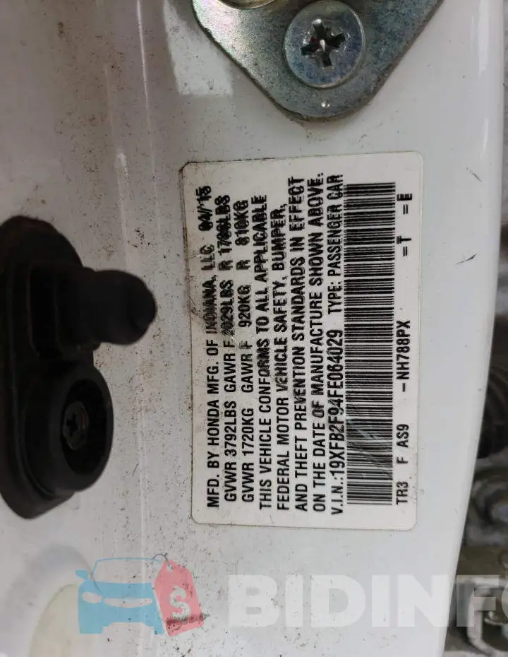 19XFB2F94FE064029 Photo# 12