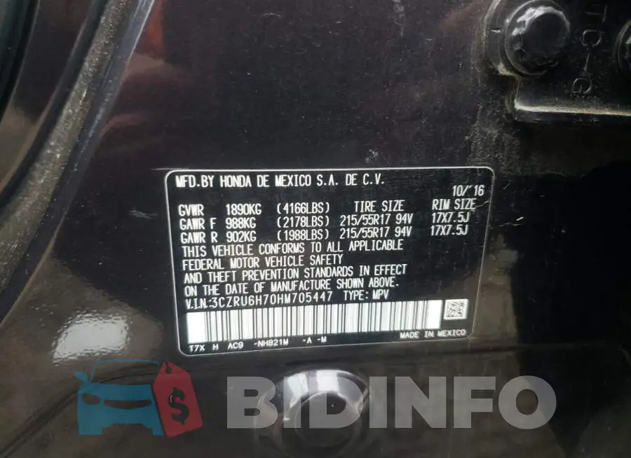 3CZRU6H70HM705447 Photo# 13